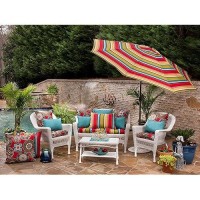 Pillow Perfect Stripe Indooroutdoor Accent Throw Pillow Plush Fill Weather And Fade Resistant Large Lumbar 165 X 245