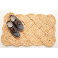 Iron Gate Natural Jute Rope Woven Doormat 18X30 Single Pack 100 All Natural Fibers Ecofriendly Classic Interwoven Ro