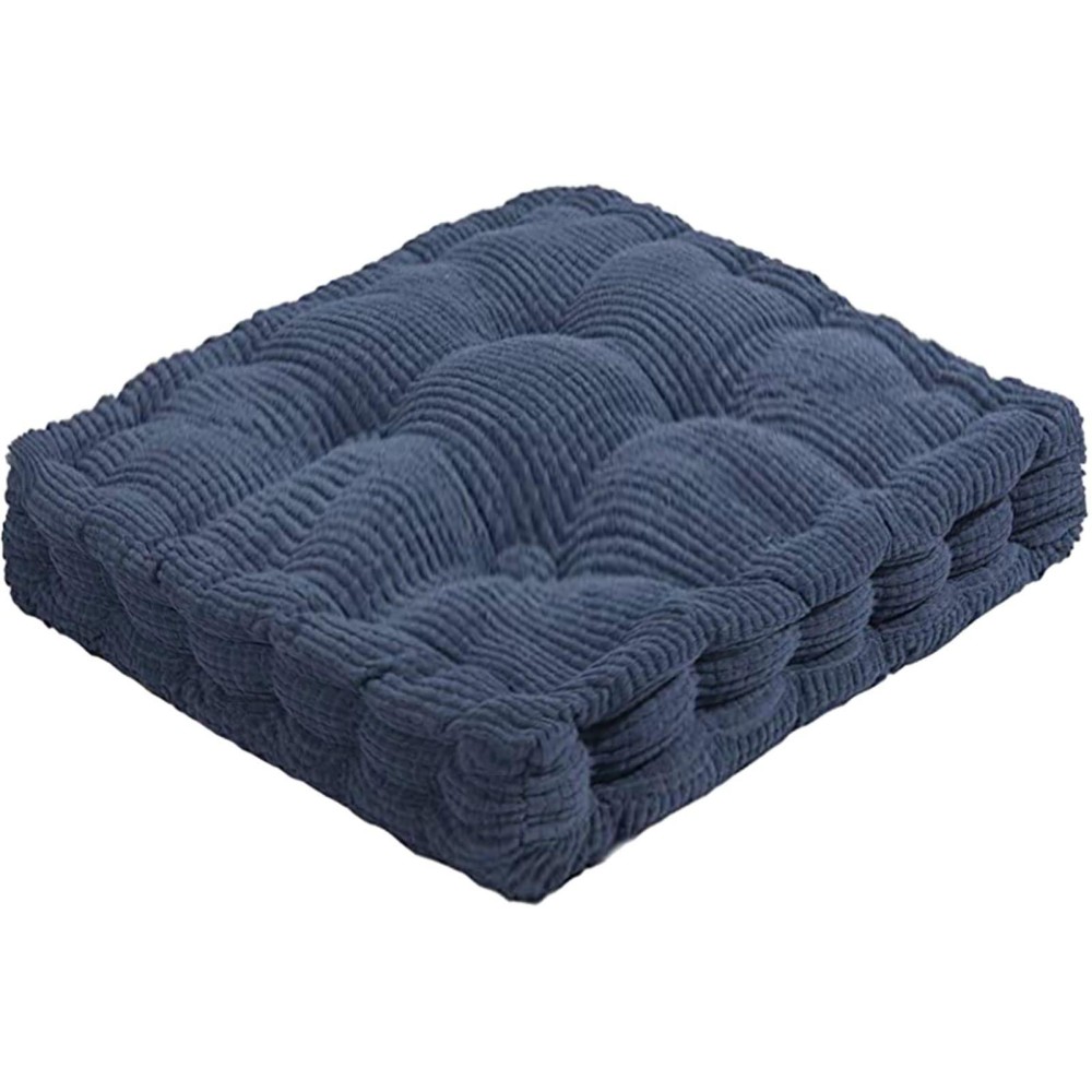 Chezmax Chair Cushions Large Outdoor Indoor Seat Cushion Thickened Bench Mat Durable Floor Pillow Winter Chair Pads For Bedroom Balcony Car Office Patio Sofa Travel Dark Blue Square 20