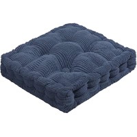 Chezmax Chair Cushions Large Outdoor Indoor Seat Cushion Thickened Bench Mat Durable Floor Pillow Winter Chair Pads For Bedroom Balcony Car Office Patio Sofa Travel Dark Blue Square 20