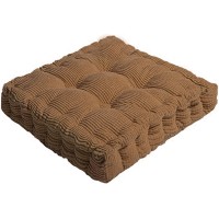 Chezmax Chair Cushions Large Outdoor Indoor Seat Cushion Thickened Bench Mat Durable Floor Pillow Winter Chair Pads For Bedroom Balcony Car Office Patio Sofa Travel Brown Square 20