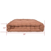 Chezmax Chair Cushions Large Outdoor Indoor Seat Cushion Thickened Bench Mat Durable Floor Pillow Winter Chair Pads For Bedroom Balcony Car Office Patio Sofa Travel Brown Square 20