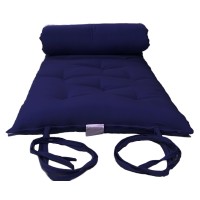 Queen Size Navy Traditional Japanese Floor Futon Mattresses, Foldable Cushion Mats, Yoga, Meditaion 80 X 60 X 3
