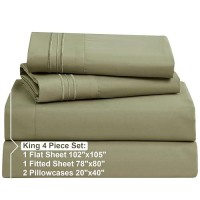 Nestl King Size Sheets Set 4 Piece King Sheets Bed Sheets For King Size Bed Double Brushed King Bed Sheets Hotel Luxury Sag