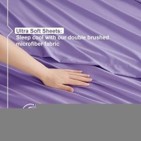 Nestl Twin Xl Sheets Set 3 Piece Xl Twin Sheets Double Brushed Twin Xl Sheets For Adjustable Bed Lavender Twin Xl Sheet Set