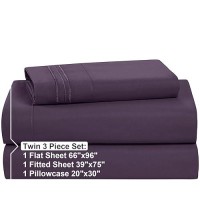 Nestl Twin Sheets Set 3 Piece Twin Bed Sheets Double Brushed Twin Sheet Set Hotel Luxury Bed Sheets Twin Size Extra Soft Pu