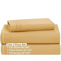 Nestl Twin Sheets Set 3 Piece Twin Bed Sheets Double Brushed Twin Sheet Set Hotel Luxury Bed Sheets Twin Size Extra Soft Ca