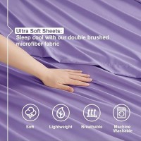 Nestl King Size Sheets Set 4 Piece King Sheets Bed Sheets For King Size Bed Double Brushed King Bed Sheets Hotel Luxury Lav