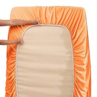 Nestl Full Size Sheet Sets 4 Piece Full Size Sheets Light Orange Sheets Full Size Bed Sheets Double Brushed Bed Sheets Full