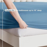 Nestl King Size Sheets Set 4 Piece King Sheets Bed Sheets For King Size Bed Double Brushed King Bed Sheets Hotel Luxury Blu