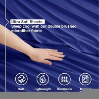 Nestl King Size Sheets Set 4 Piece King Sheets Bed Sheets For King Size Bed Double Brushed King Bed Sheets Hotel Luxury Roy