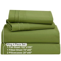 Nestl King Size Sheets Set 4 Piece King Sheets Bed Sheets For King Size Bed Double Brushed King Bed Sheets Hotel Luxury Cal