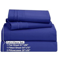 Nestl Full Size Sheet Sets 4 Piece Full Size Sheets Royal Blue Sheets Full Size Bed Sheets Double Brushed Bed Sheets Full Si