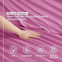 Nestl Full Size Sheet Sets 4 Piece Full Size Sheets Light Pink Sheets Full Size Bed Sheets Double Brushed Bed Sheets Full Si