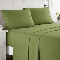 Nestl Full Size Sheet Sets 4 Piece Full Size Sheets Calla Green Sheets Full Size Bed Sheets Double Brushed Bed Sheets Full S