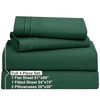 Nestl Full Size Sheet Sets 4 Piece Full Size Sheets Dark Green Sheets Full Size Bed Sheets Double Brushed Bed Sheets Full Si