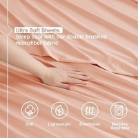 Nestl Full Size Sheet Sets 4 Piece Full Size Sheets Peach Sheets Full Size Bed Sheets Double Brushed Bed Sheets Full Size H