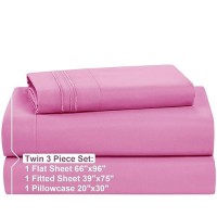 Nestl Twin Sheets Set 3 Piece Twin Bed Sheets Double Brushed Twin Sheet Set Hotel Luxury Bed Sheets Twin Size Extra Soft Li