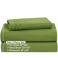 Nestl Twin Sheets Set 3 Piece Twin Bed Sheets Double Brushed Twin Sheet Set Hotel Luxury Bed Sheets Twin Size Extra Soft Ca