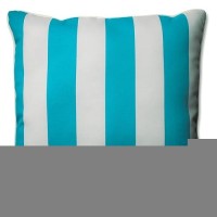 Pillow Perfect Stripe Indooroutdoor Accent Throw Pillow Plush Fill Weather And Fade Resistant Floor 25 X 25 Bluewhi