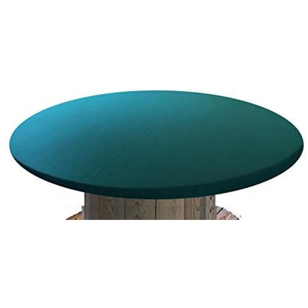 Felt Poker Table Cover - Patio Tablecloth Bonnet With Elastic Band- For Round 36 Inch Table - Patio Table (Green, 48 Inch Round)