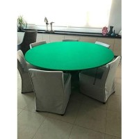 Felt Poker Table Cover - Patio Tablecloth Bonnet With Elastic Band- For Round 36 Inch Table - Patio Table (Green, 48 Inch Round)