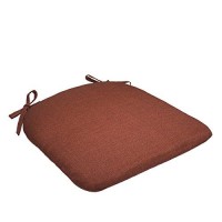 Set Of 4 16W X 17Dx 1.5H Spun Polyester Outdoor Seat Cushion In Husk Texture Brick By Comfort Classics Inc.