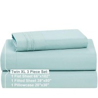 Nestl Twin Xl Sheets Set 3 Piece Xl Twin Sheets Double Brushed Twin Xl Sheets For Adjustable Bed Light Blue Twin Xl Sheet Se