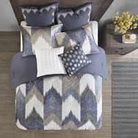 Inkivy Alpine Duvet Cover Set Navy Kingcal King