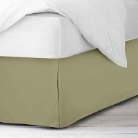 Nestl Green Twin Bed Skirt Twin Size Bed Skirt 14 Inch Drop Brushed Microfiber Bed Skirts Hotel Quality Pleated Bed Skirt