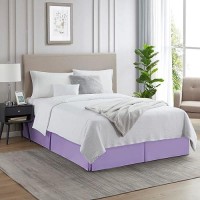 Nestl Lavender Full Bed Skirt Full Size Bed Skirt 14 Inch Drop Brushed Microfiber Bed Skirts Hotel Quality Pleated Bed Ski