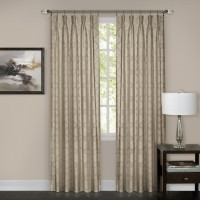 Windsor Room Darkening Pinch Pleat Panel Window Curtains 34 X 84 Inch Camel Polyester Soft Window Panel Windsor Blackout D