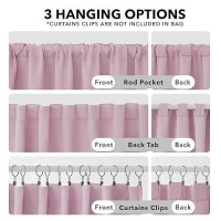 Deconovo Blackout Curtains Insulated Thermal Blackout Blinds Rod Pocket And Back Tab Curtains Room Darkening Curtains For Nursery 52Wx84L Inch Lavender 2 Panels