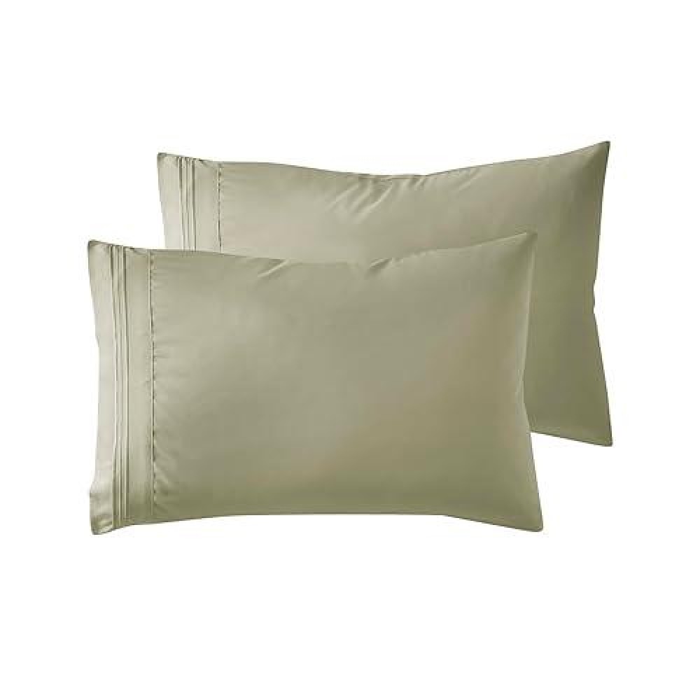 Nestl Sage Green Pillow Cases Queen Size Set Of 2 Soft Queen Pillow Case 1800 Microfiber Queen Pillow Cases 2 Pillowcases Que