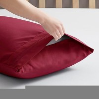 Nestl Burgundy Pillow Cases Queen Size Set Of 2 Soft Queen Pillow Case 1800 Microfiber Queen Pillow Cases 2 Pillowcases Queen