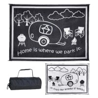 Stylish Camping Mings Mark Rh8111 Reversible Rv Home Mat 8 X 11 Blackwhite