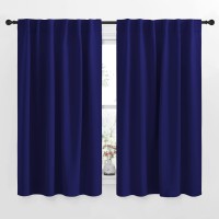 Nicetown Blackout Draperies Curtains Window Drapes Navy Blue Color 52 Inches W By 63 Inches L Set Of 2 Blackout Curtain Pa