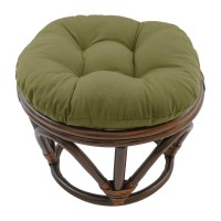 18 Inch Round Solid Twill Footstool Cushion 93301-18In-Tw-Sg