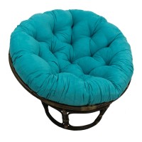 Blazing Needles Microsuede Papasan Cushion, 1 Count (Pack Of 1), Aqua Blue