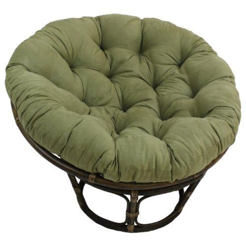 Blazing Needles Microsuede Papasan Cushion, 1 Count (Pack Of 1), Sage Green