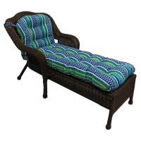 74Inch By 19Inch Ushaped Outdoor Tufted Chaise Lounge Cushion Pike Azure