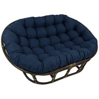 65-Inch By 48-Inch Solid Outdoor Spun Polyester Double Papasan Cushion 93304-Reo-Sol-05