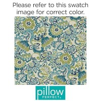 Pillow Perfect Floral Indooroutdoor Accent Throw Pillow Plush Fill Weather And Fade Resistant Large 185 X 185 Blue