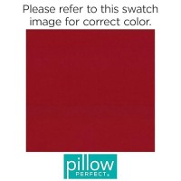 Pillow Perfect Pompeii Solid Indooroutdoor Floor Pillow Plush Fill Weather And Fade Resistant Floor 25 X 25 Red