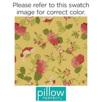 Pillow Perfect Bright Floral Indooroutdoor Accent Throw Pillow Plush Fill Weather And Fade Resistant Floor 25 X 25 Go