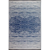 Fab Habitat Outdoor Rug Waterproof Fade Resistant Creasefree Reversible Premium Recycled Plastic Distressed Abstract S