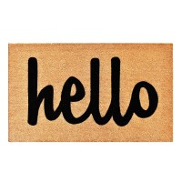 Calloway Mills 100342436Nbs Hello Doormat 24 X 36 Naturalblack