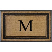 A1Hc Natural Rubber Coir Flocked Doormat 30X48 Monogrammed Door Mat For Front Door Antished Treated Durable Doormat For En