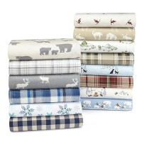 Eddie Bauer - Twin Sheet Set  Warm Breathable Cotton Flannel Bedding With Deep Pockets  Brushed For Extra Softness  Cozy Home Decor  Oeko-Tex Certified (Bear Family  Twin)