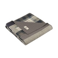 Woolrich Luxury Quilted Throw Cabin Lifestyle Patchwork With Moose Design All Season Lightweight And Breathable Cozy Bedding